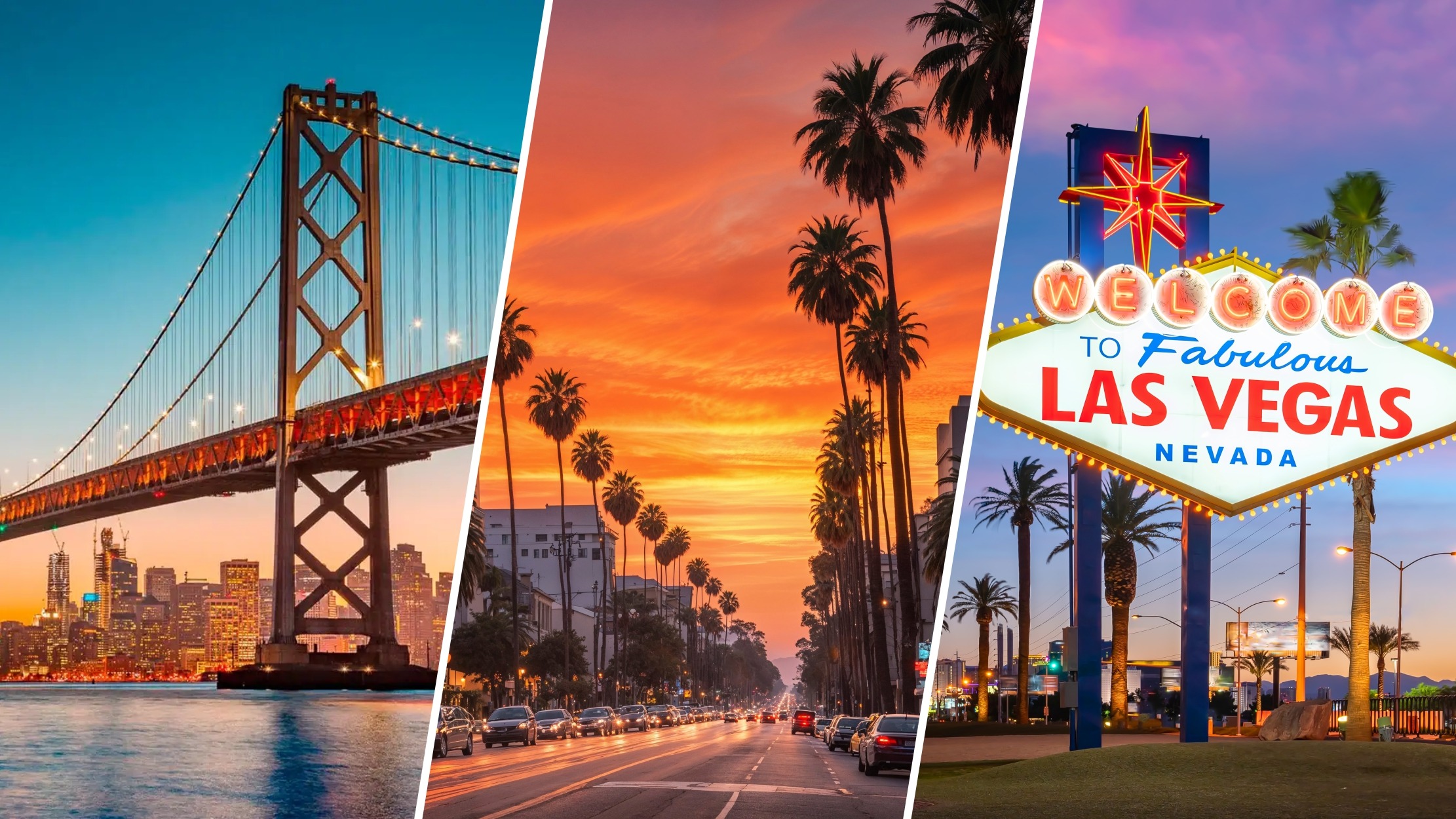 California Coast & Las Vegas Lights Multi-City Escape