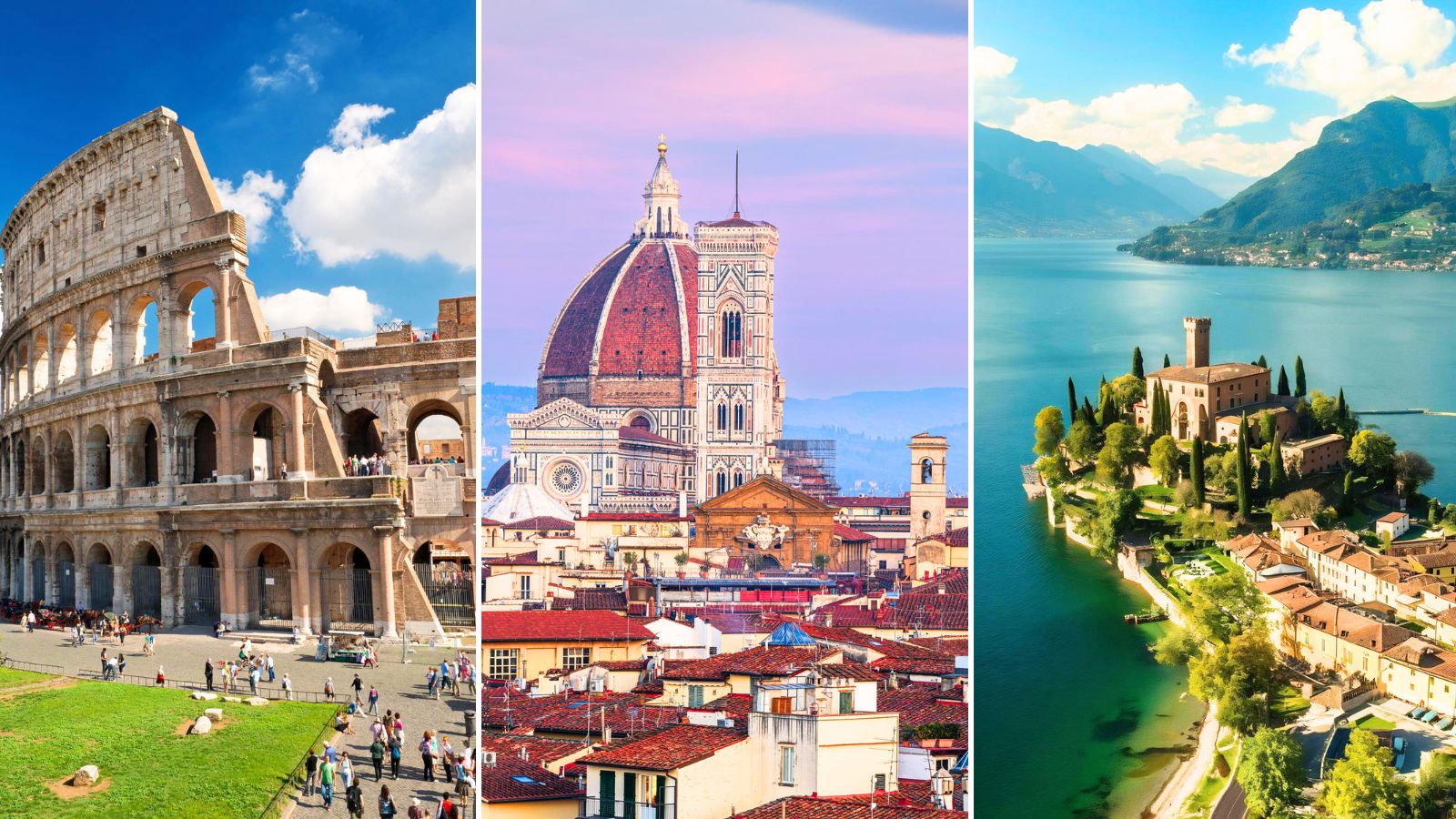 Rome, Florence & Lake Garda City & Lake Escape