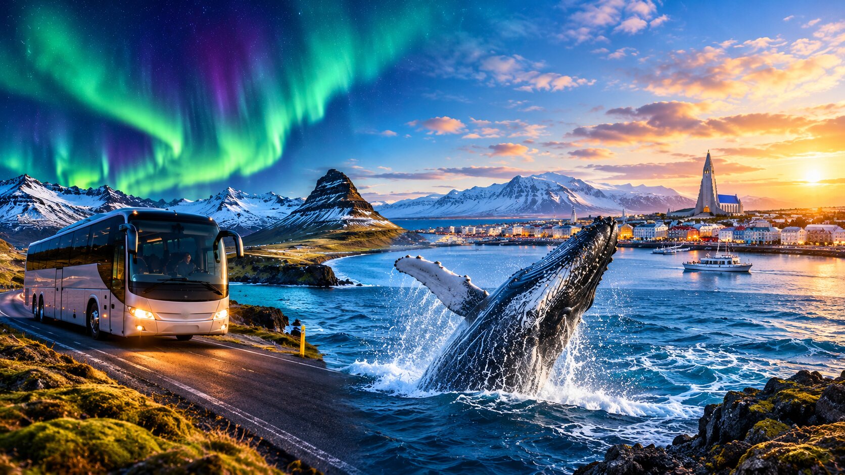 Reykjavík City Break with Northern Lights & Whale Watching Adventures